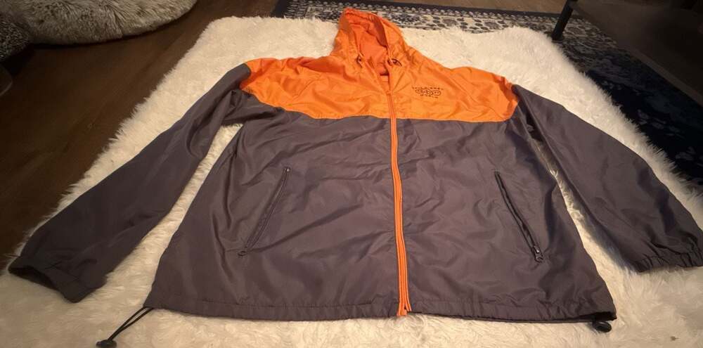 Disney Parks Walt Disney World 1971 Orange and Gray Lightweight Windbreaker Jack